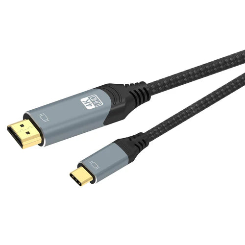 NÖRDIC 3m USB-C to HDMI Cable – 4K@60Hz, Nylon Braid, HDCP 2.2 & Pure Copper Conductors – view 2