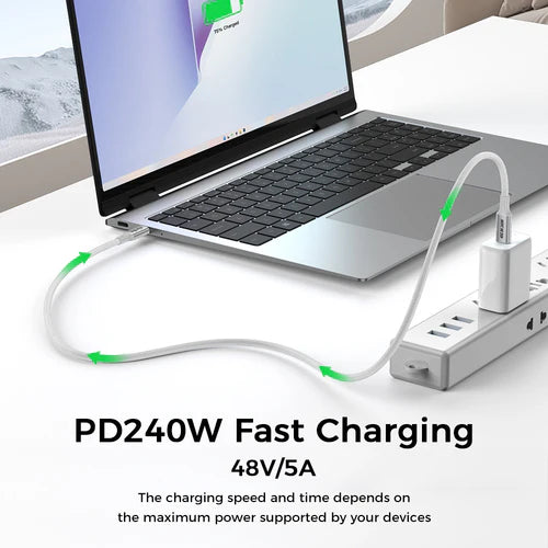 NÖRDIC 50 cm USB4 USB-C Cable – 40 Gbps Data, 240W PD3.1 Charging & 8K@60Hz Video – view 5