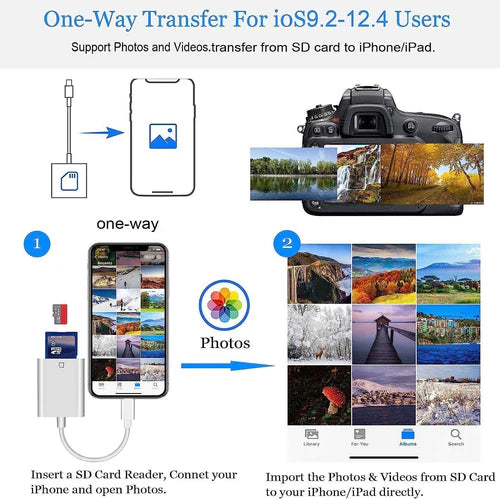 NÖRDIC Lightning SD Card Reader – UHS-I 104 MB/s for iPhone & iPad, Plug & Play Metal – view 6