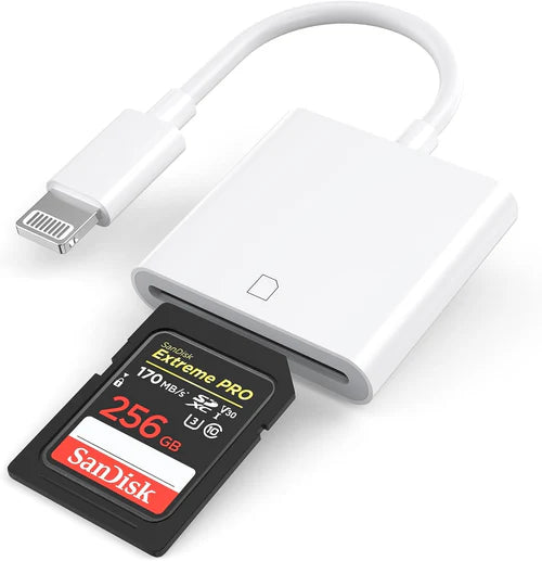 NÖRDIC Lightning SD Card Reader – UHS-I 104 MB/s for iPhone & iPad, Plug & Play Metal – view 2
