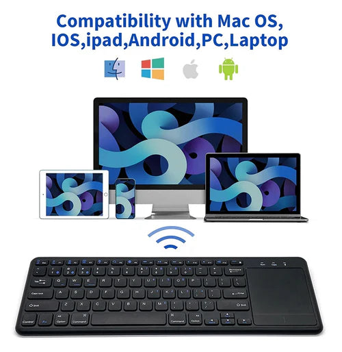 NÖRDIC Wireless 2.4G Keyboard with Touchpad – 78 Keys, US Layout & USB-A Receiver – view 6
