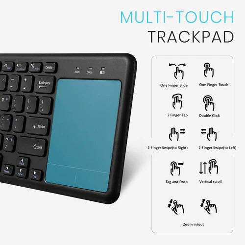 NÖRDIC Wireless 2.4G Keyboard with Touchpad – 78 Keys, US Layout & USB-A Receiver – view 5
