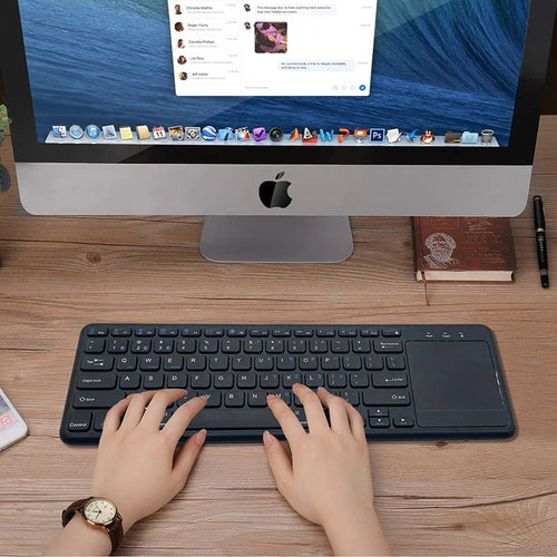 NÖRDIC Wireless 2.4G Keyboard with Touchpad – 78 Keys, US Layout & USB-A Receiver – view 3