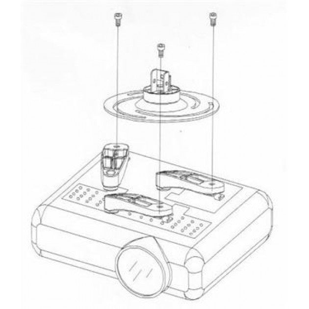 Techly ICA-PM 102XL Universal Projector Ceiling Mount 60-102 cm - view 6