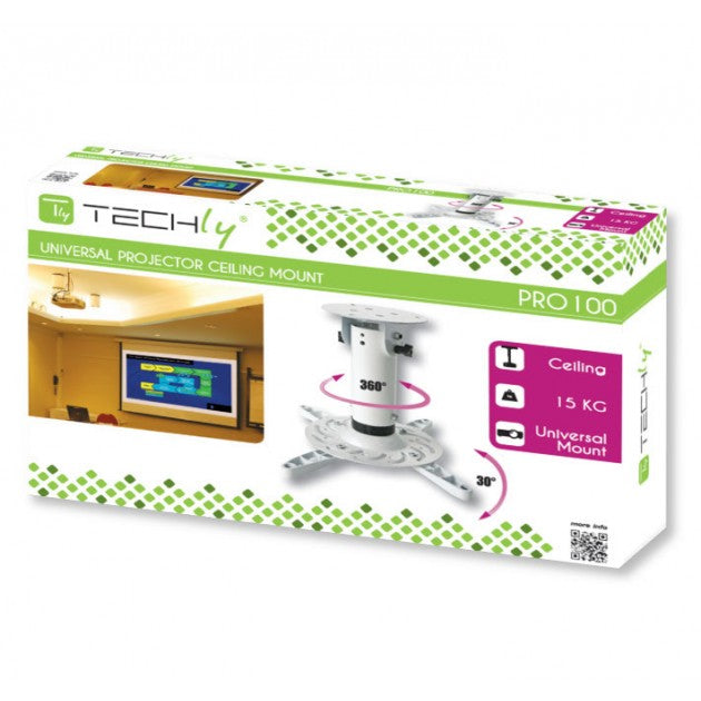 Techly ICA-PM 200WH Short-Throw Projector Ceiling Mount White - view 2