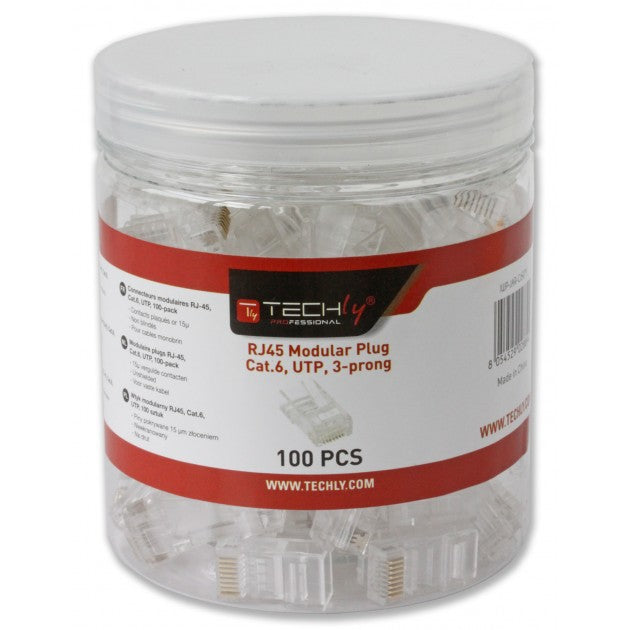 Techly Pro IWP-JAR-C6RTY RJ45 UTP Cat.6 Male Plug 10 pcs - view 2