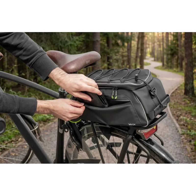 Bike Pannier Rack Bag with Side Pockets Black 10L VA0448 VAYOX - view 12