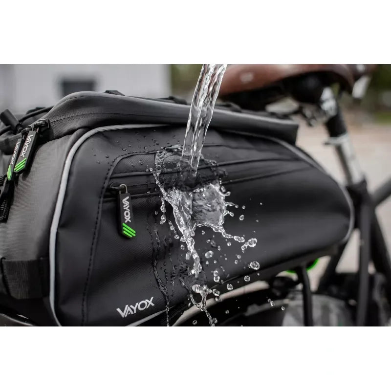 Bike Pannier Rack Bag with Side Pockets Black 10L VA0448 VAYOX - view 13