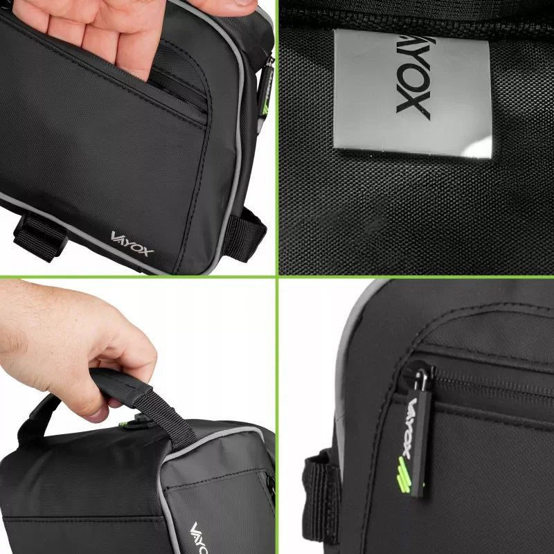 Bike Pannier Rack Bag with Side Pockets Black 10L VA0448 VAYOX - view 5