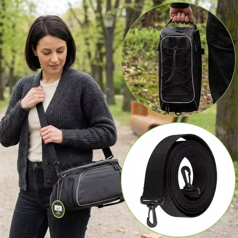 Bike Pannier Rack Bag with Side Pockets Black 10L VA0448 VAYOX - view 6