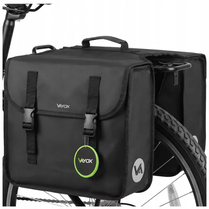 Double Bike Pannier Rack Bag PVC Black 29L VA0447 VAYOX