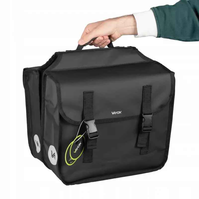 Double Bike Pannier Rack Bag PVC Black 29L VA0447 VAYOX - view 5