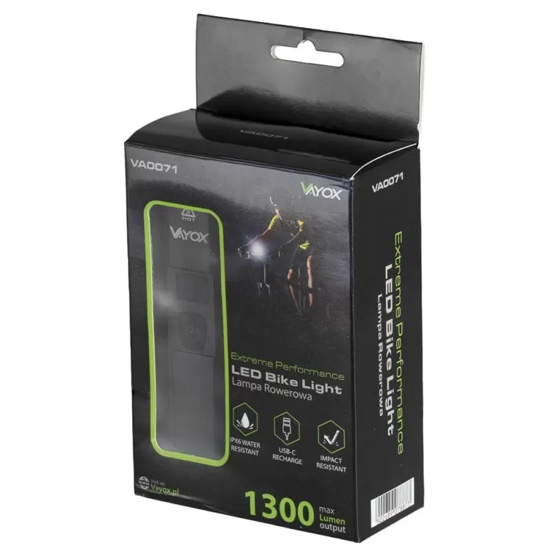Front Bike Light 1300lm + Power Bank VA0071 VAYOX - view 16