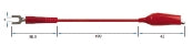 GBC 18.6000.50 Measurement Test Lead 100 cm – Crocodile to Fork Terminal, 0.5 mm² – view 2