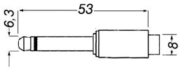 GBC 29.1306.00 Audio Adapter 6.3mm Mono Male to RCA Female – Nickel-Plated Brass – view 2