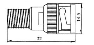GBC 30.2778.00 Coaxial Adaptor BNC Plug to F Socket – Nickel-Plated Brass & Delrin – view 2