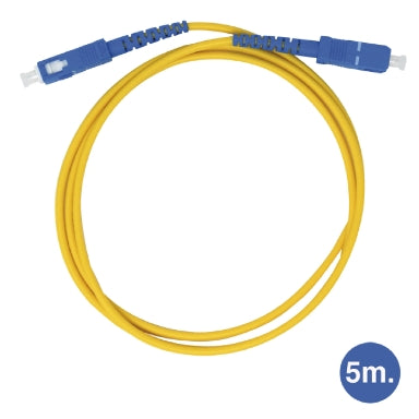 GBC 59.6650.05 SC/APC Singlemode Fiber Patch Cable 5 m – 9/125 Simplex, LSZH & Yellow – view 2
