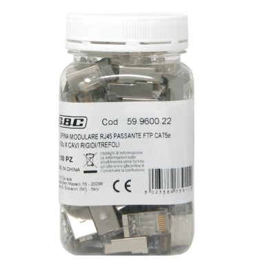 GBC 59.9600.22 RJ45 FTP Pass-Through Plug Cat6 – 8P8C, 50µ Gold & 10-Pack – view 2