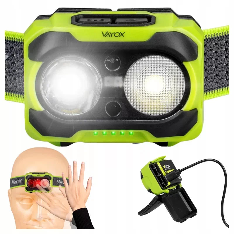 Headlamp 600lm IP44 TwinBeam Pro Series VA0361 VAYOX