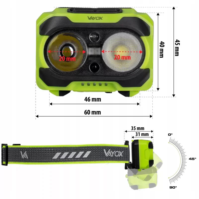 Headlamp 600lm IP44 TwinBeam Pro Series VA0361 VAYOX - view 16