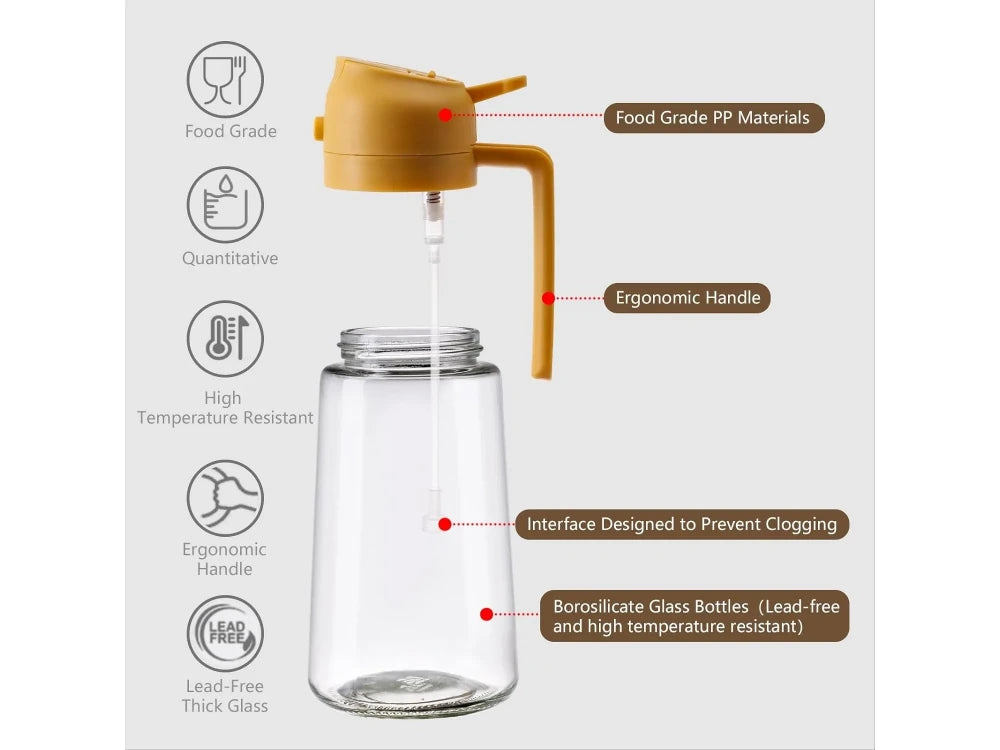 AJ Oil Sprayer for Cooking 470ml – Glass, BPA-Free, Soft Green – view 2