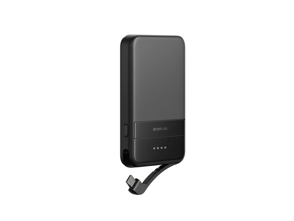 EcoFlow RAPID MagSafe Qi2 Magnetic Power Bank 5000mAh – 15W Wireless + 30W USB-C PD, TFT Display, Black – view 2