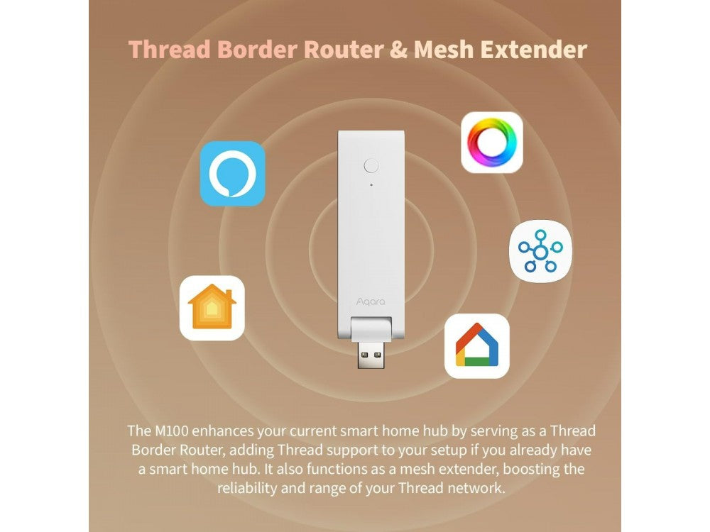 Aqara Hub M100 USB Smart Bridge – Matter, Thread Border Router, Zigbee, Wi-Fi 6 – view 2