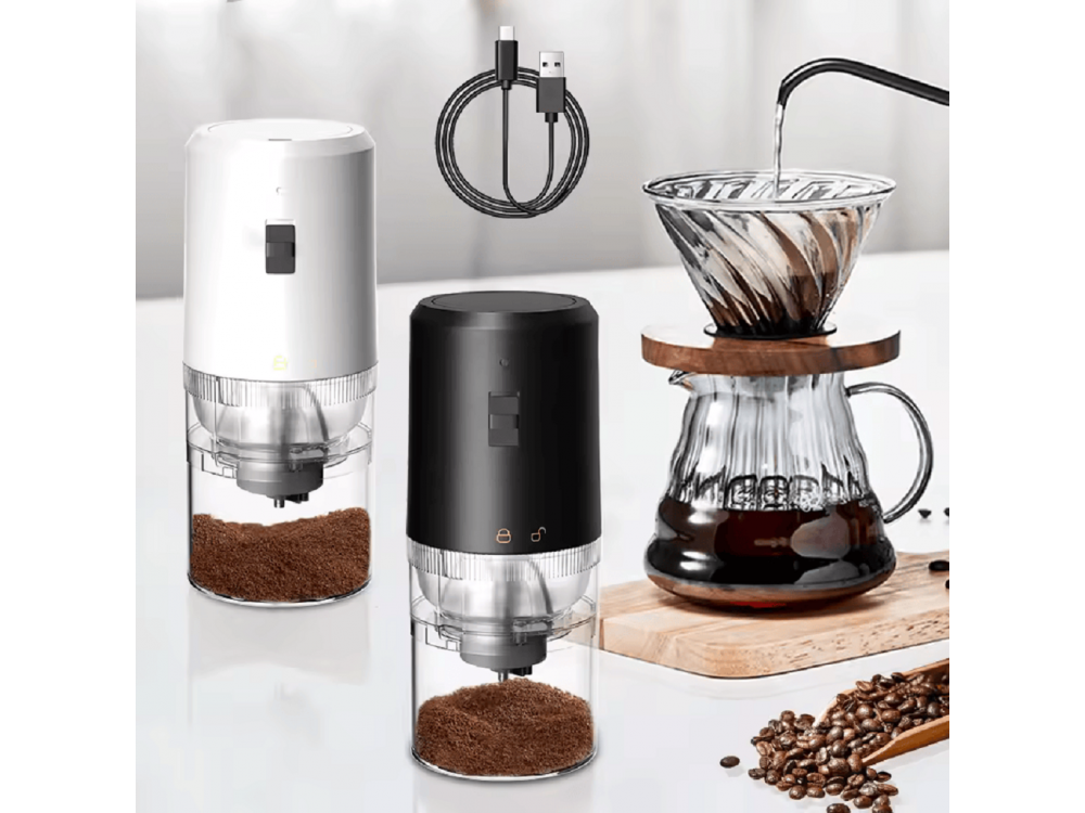 AJ Burr Portable Coffee Grinder – Manual Burr Mill for Espresso, Filter, French Press, Black – view 2
