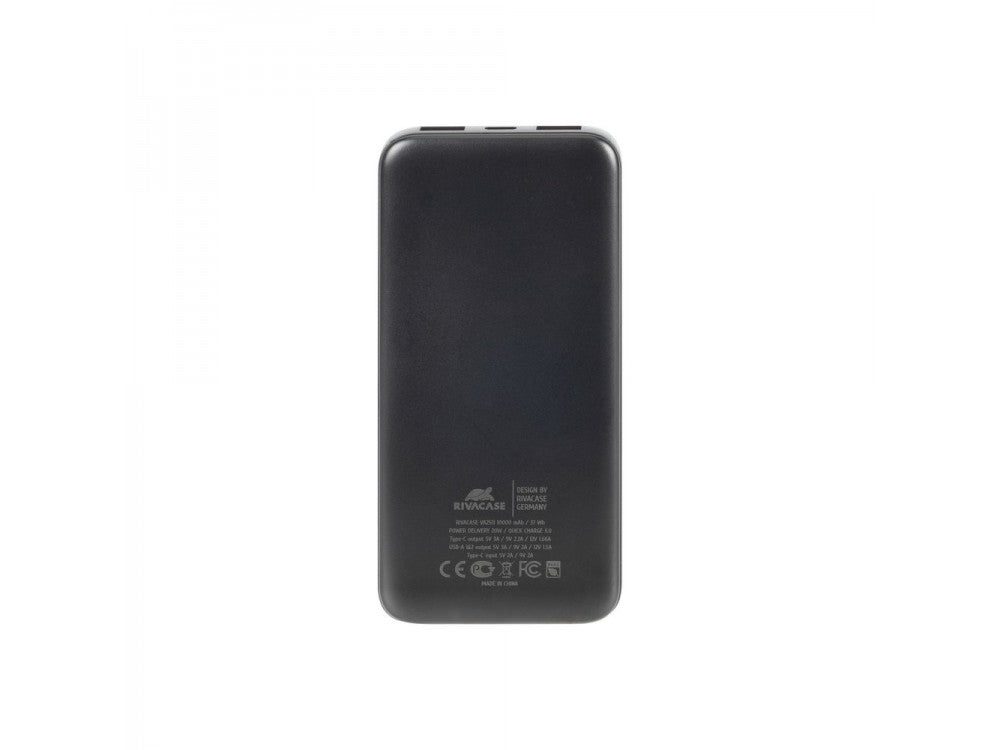 Rivacase VA2511 10000mAh Power Bank 20W USB-C PD QC3.0 with LCD Screen – Black – view 2