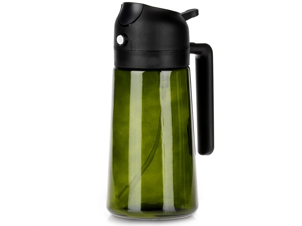 Vilde Oil Sprayer 450ml Glass Bottle – Pump Spray & Pour, Black / Dark Green – view 2