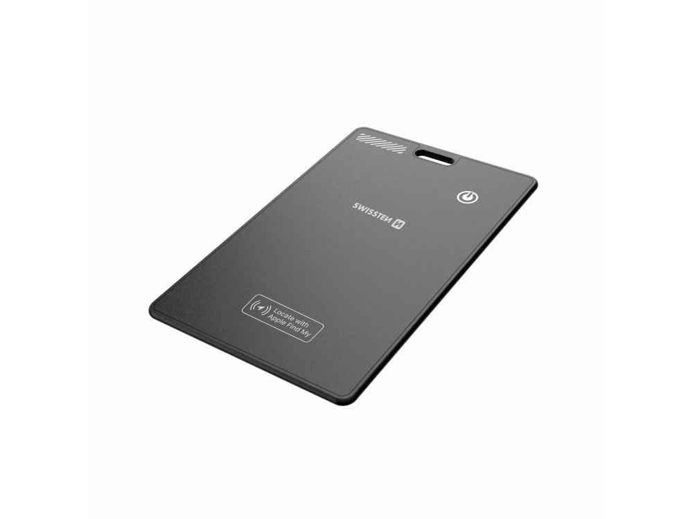 Swissten Ultra Slim Find Card – Apple Find My Wireless Rechargeable Tracker, Black – view 2