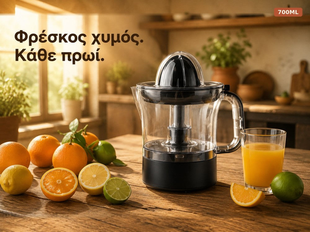 Emerio Citrus Juicer Electric 700ml 40W with Cones for Oranges & Limes – Black – view 2