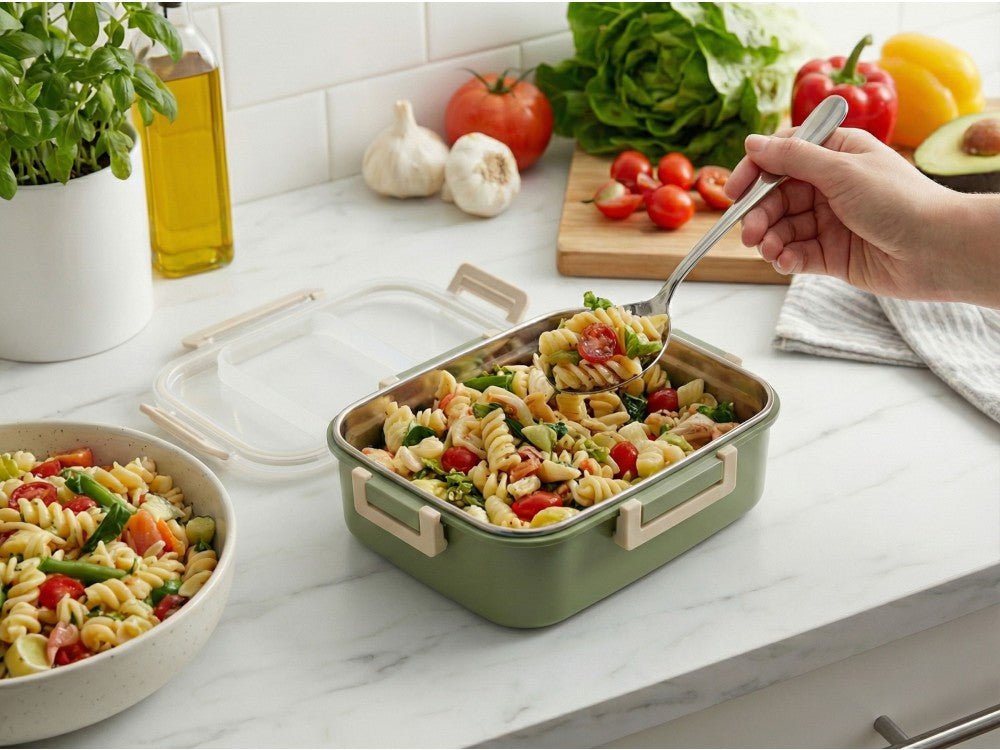 AJ Insulated Stainless Steel Lunch Box 18x12.5x7.5cm – Khaki – view 3