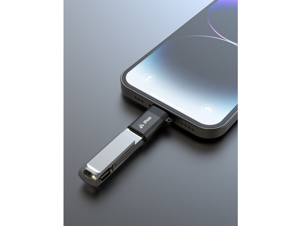 iPEAX Lightning to USB-A Female OTG Adapter – Aluminium – view 3