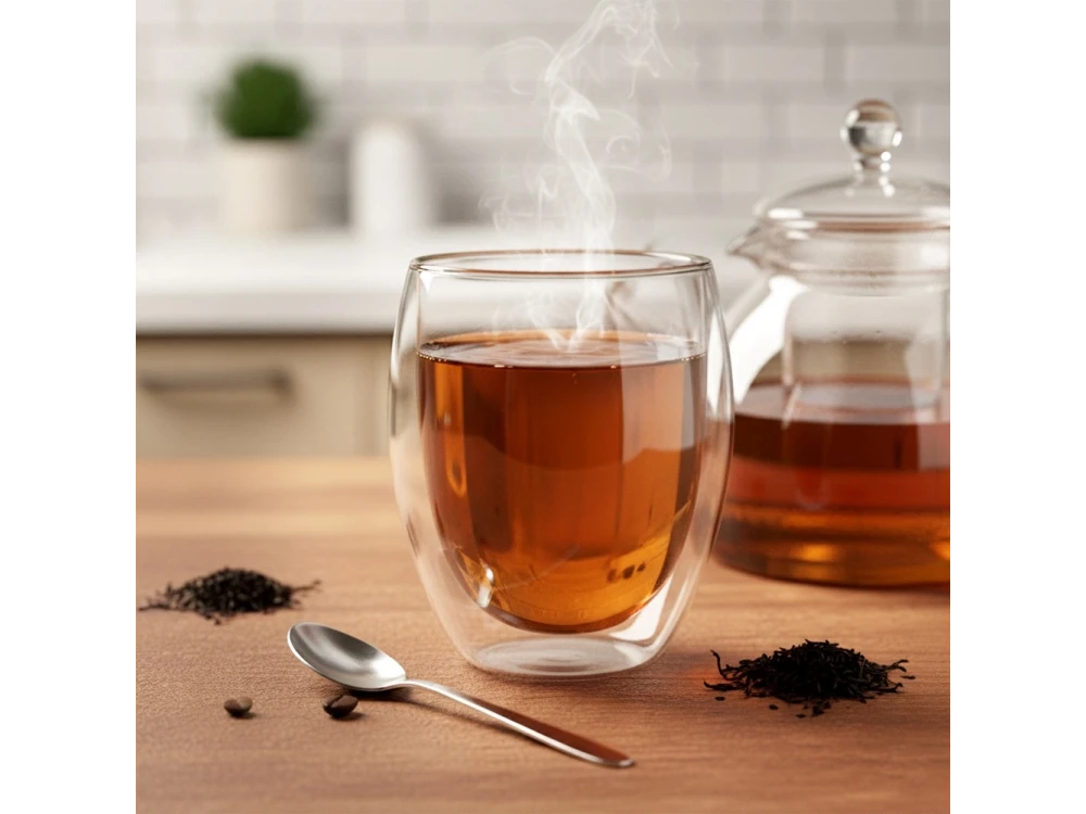 Vilde Premium Double-Walled Borosilicate Glass Cappuccino / Latte Macchiato Cups Set of 2 × 370ml – view 3