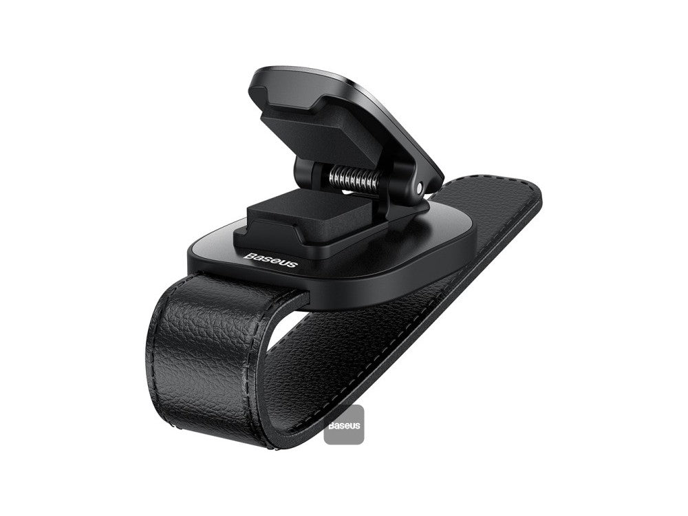 Baseus Car Glasses Holder – Sun Visor Clip, Anti-Scratch, Black – view 3