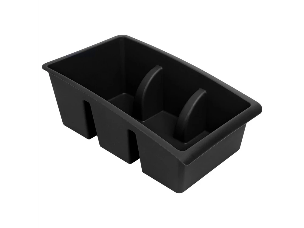 Vilde Spice Organizer with 3 Compartments – Removable Dividers, Dishwasher Safe, Black – view 3