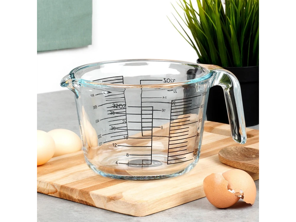 Vilde Glass Measuring Jug 1000ml – Borosilicate, Oven & Microwave Safe – view 3