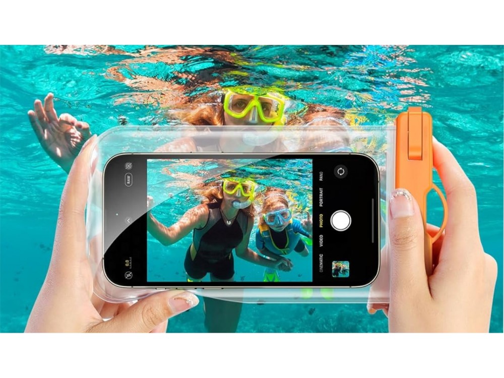 iPEAX Waterproof Phone Case IP68 Universal up to 7" – Orange – view 3