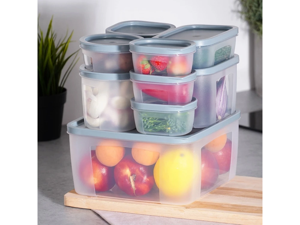 Vilde Food Storage Containers Set of 10 – BPA-Free, Airtight, 175ml to 3500ml, Clear – view 3