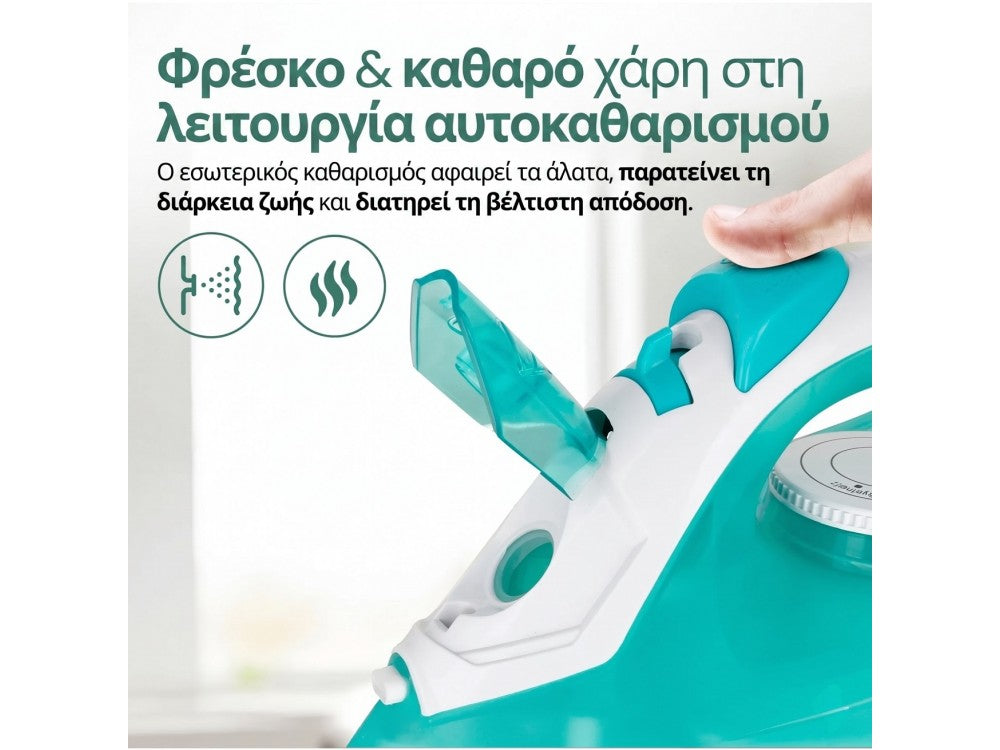 Emerio Steam Iron 2000W with Ceramic Soleplate, 17g/min Continuous Steam – view 4