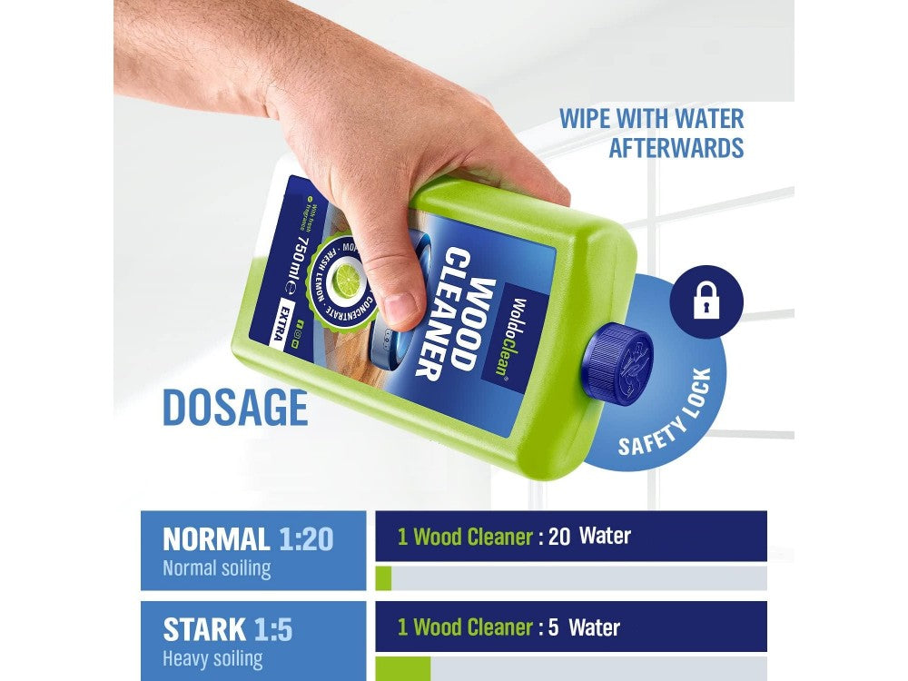 WoldoClean Wood Cleaner 750ml Concentrated Floor Detergent for Wood & Robot Mops – Lemongrass – view 4