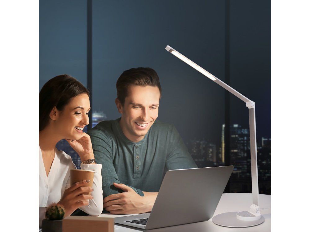 TaoTronics TT-DL22 LED Desk Lamp – Touch Control, USB Port, 3 Modes + 6 Brightness Levels, Aluminium, Iron Grey – view 4