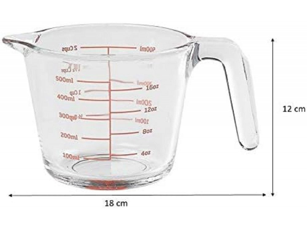 AJ Borosilicate Glass Measuring Jug 500ml – BPA-Free, Heat-Resistant – view 4