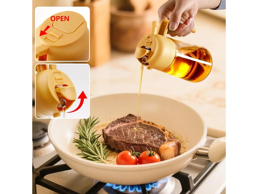 AJ Oil Sprayer for Cooking 470ml – Glass, BPA-Free, Soft Green – view 4