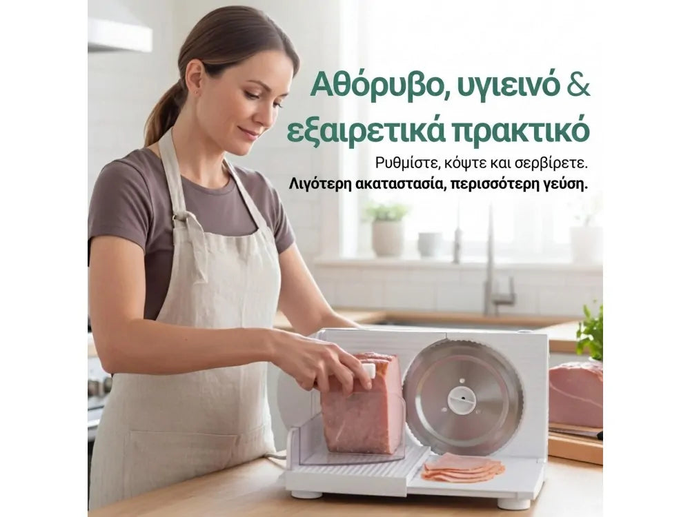 Emerio All-Purpose Electric Slicer 100W Stainless Steel Adjustable 0-17mm BPA-Free Foldable – view 4