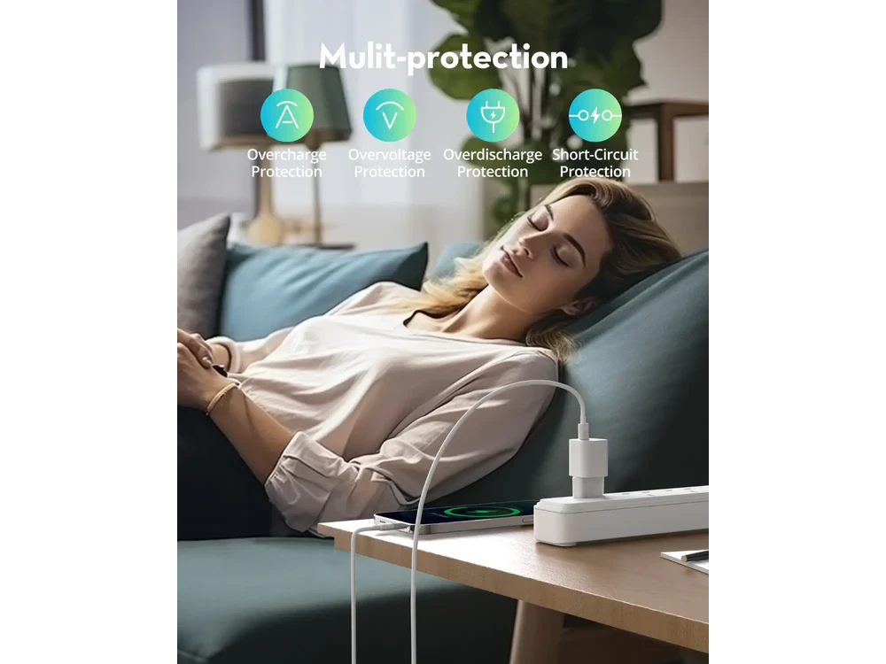 RAVPower RP-PC1056 30W GaN 5.0 USB-C Wall Charger – Compact PD, White – view 4