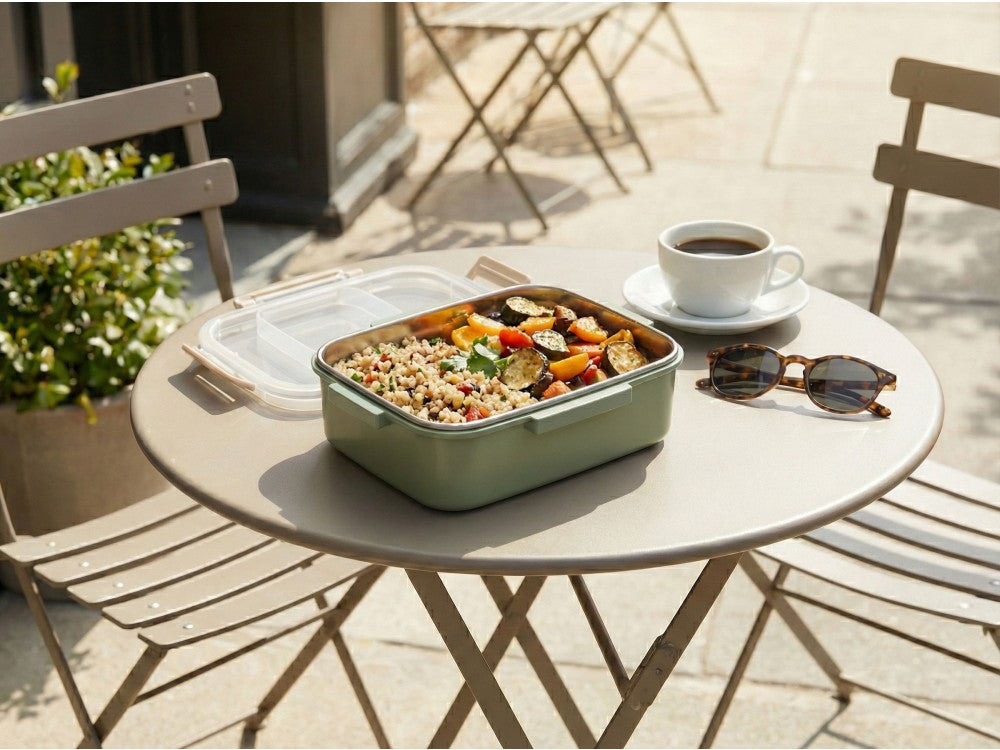 AJ Insulated Stainless Steel Lunch Box 18x12.5x7.5cm – Khaki – view 4