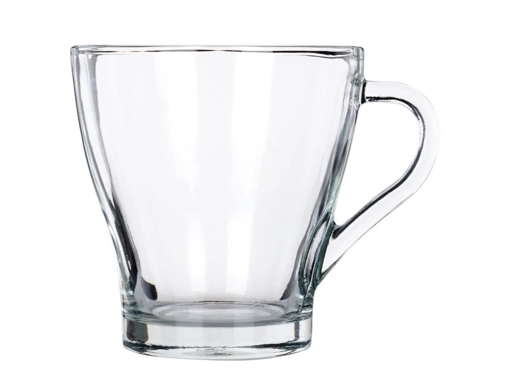 Vilde Premium Glass Coffee / Tea Mugs Set of 6 – 250ml, Handle, Dishwasher & Microwave Safe – view 5