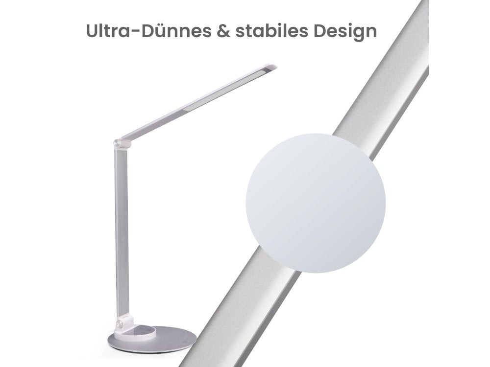 TaoTronics TT-DL22 LED Desk Lamp – Touch Control, USB Port, 3 Modes + 6 Brightness Levels, Aluminium, Iron Grey – view 5